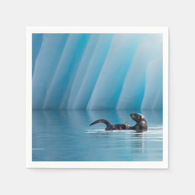 Playful Sea Otter Napkin (Front)