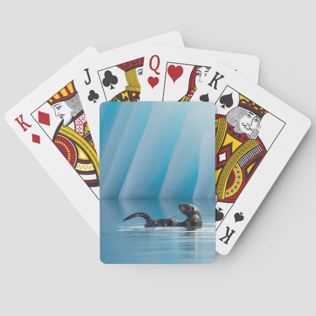 Playful Sea Otter Playing Cards (Back)