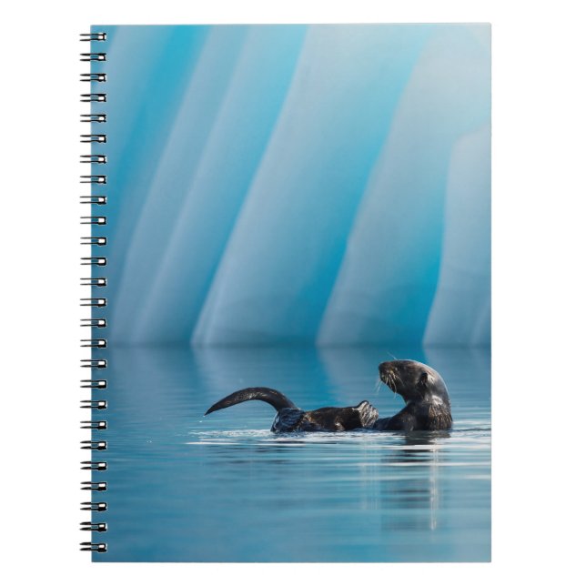 Playful Sea Otter Spiral Notebook (Front)
