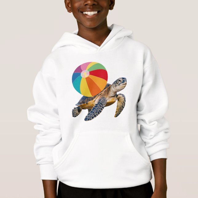 Playful Sea Turtles with Beach Ball (Front)