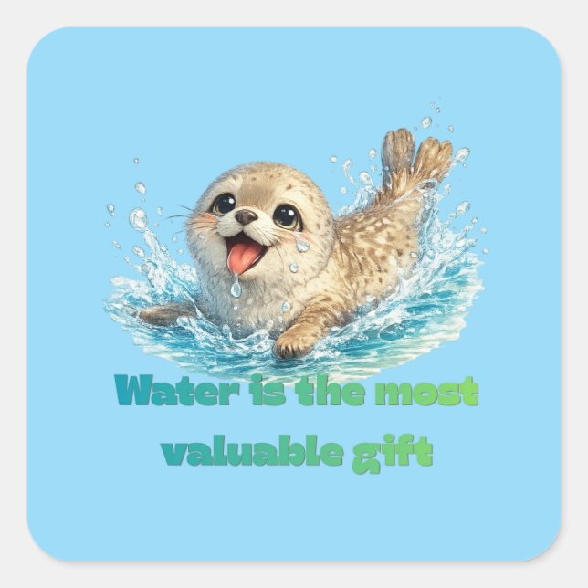 Playful Seal Water Conservation & Ocean Awareness  (Front)