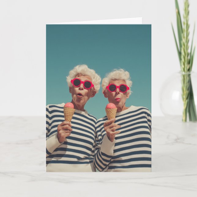 Playful Senior Summer Vibes Card (Front)