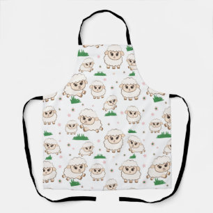 Playful Sheep Pattern Apron