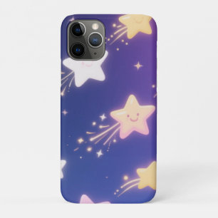 Playful Shooting Stars Pattern,Glowing Celestial Case-Mate iPhone Case