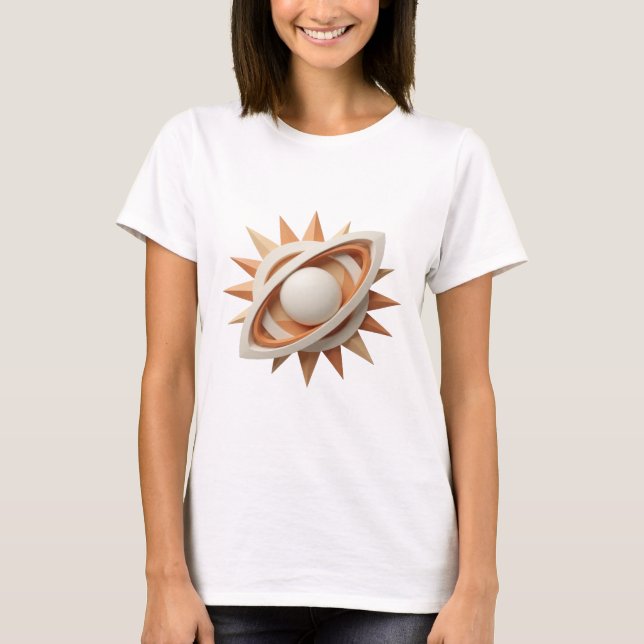 Playful Silver ABSTRACT ART Art Print T-Shirt (Front)