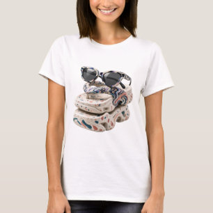 Playful Silver ABSTRACT ART Artistic Motif T-Shirt