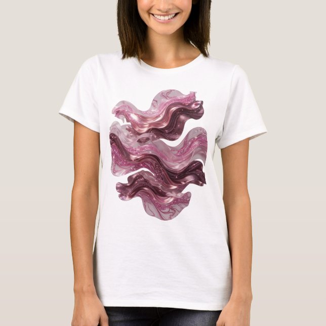Playful Silver ABSTRACT ART Custom Tee (Front)