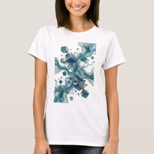 Playful Silver ABSTRACT ART Wearable Art T-Shirt
