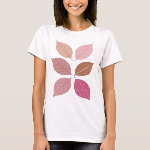 Playful Silver AUTUMN LEAVES Text Design T-Shirt