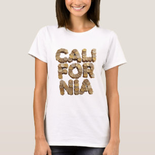 Playful Silver CALIFORNIA Statement Design T-Shirt