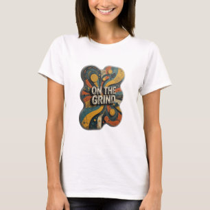 Playful Silver ON THE GRIND Print T-Shirt
