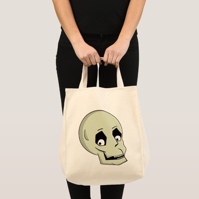 Playful Skull Smile Cartoon Tote Bag (Front (Product))