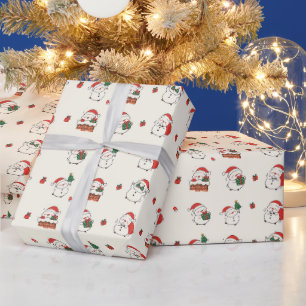 Playful Snowman Christmas Personalised Wrapping Paper