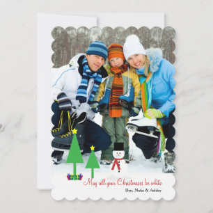 Playful Snowman Photo Holiday Card