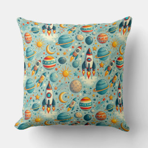 🚀🌌 Playful Space Adventure Decor Gift ✨ Cushion