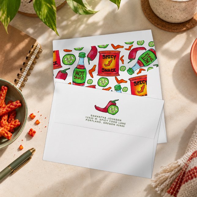 Playful Spicy Food Pattern Envelope (Creator Uploaded)