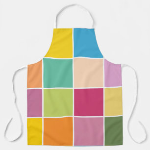 Playful Springtime Checkers  Apron