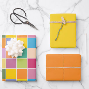 Playful Springtime Checkers  Wrapping Paper Sheets