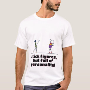 Playful Stick Figure Characters T-Shirt