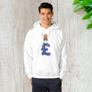Playful Stick Figure Standing on Pound Hoodie