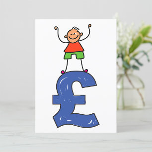 Playful Stick Figure Standing on Pound Invitation