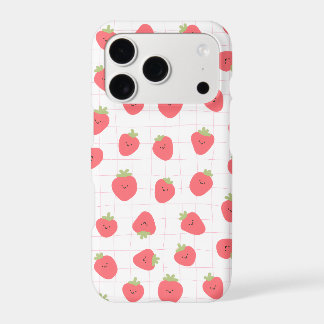 Playful Strawberry Grid Phone Case