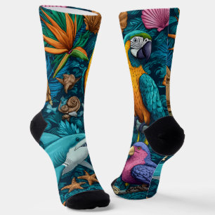 Playful Summer Animals Crew Socks Gift