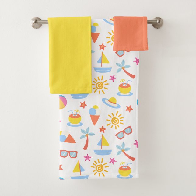 Playful Summer Bath Towel Set (Insitu)