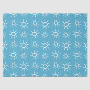 Playful Sun Doodle Summer Pattern Tissue Paper