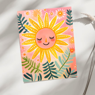 Playful Sun Postcard