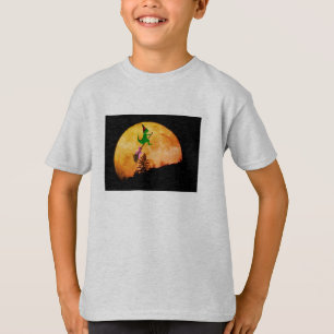 Playful T-Rex Witch Halloween Tee   Funny Kids