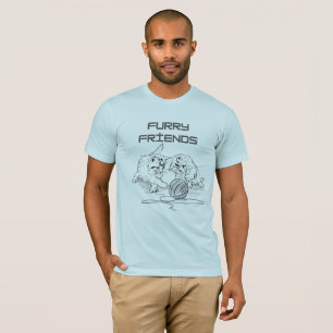Playful Thread Tango — Two Kittens at Play T-Shirt
