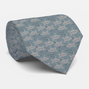 Playful Tiny Toy Submarines Gray Blue Green Tie