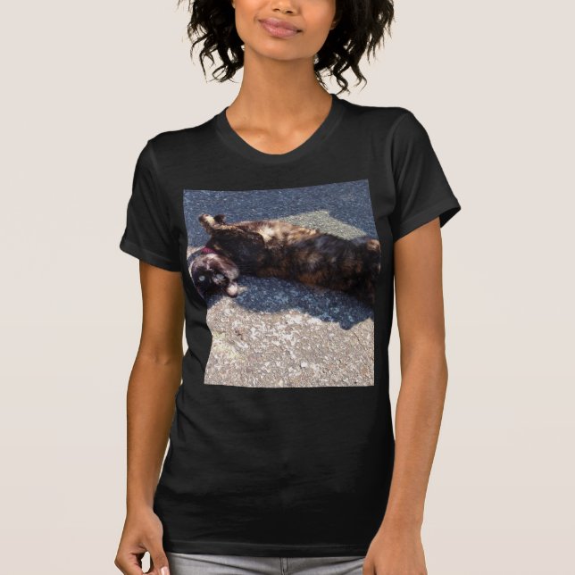 Playful Tortoiseshell Cat T-Shirt (Front)