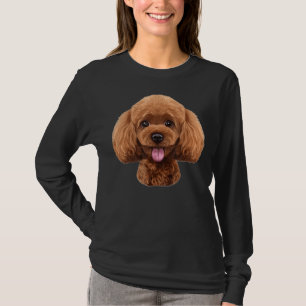 Playful Toy Poodle Face Funny Dog T-Shirt