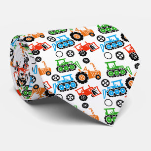 Playful Toy Tractors Tie