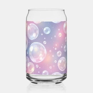Playful Transparent Bubble Design: Iridescent Can Glass