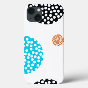 Playful, trendy, cool, fun, modern dotted circles iPhone 13 case