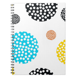 Playful, trendy, cool, fun, modern dotted circles notebook