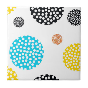Playful, trendy, cool, fun, modern dotted circles tile