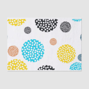 Playful, trendy, cool, fun, modern dotted circles tissue paper