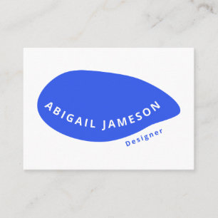 Playful Trendy Scandinavian Unique Cobalt Blue Business Card