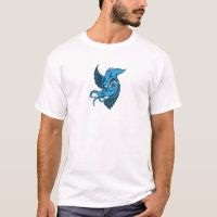 Playful Two Toned Blue Bird