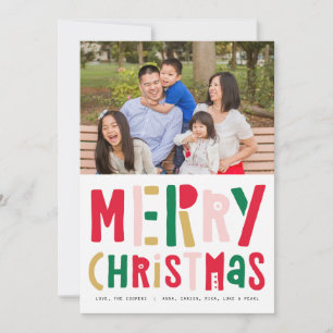 Playful Type Merry Christmas Holiday Card