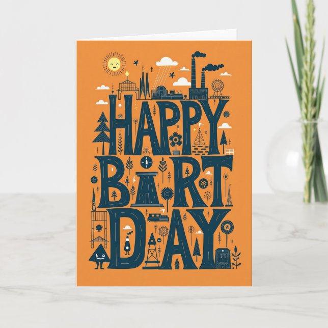 Playful Typographic Birthday Card (Front)