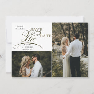 Playful  Typography Earthtones 2 Photo Save The Date