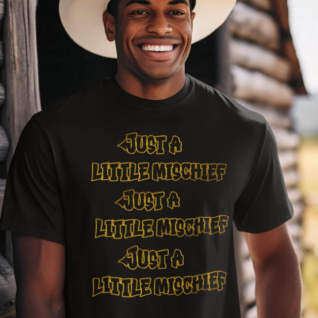 Playful Typography: Just a Little mischief T-Shirt (Creator Uploaded)