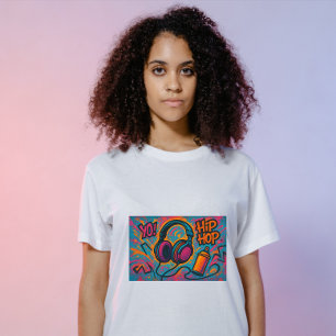 Playful Urban Beats – Bold Streetwear Headphones A Tri-Blend Shirt