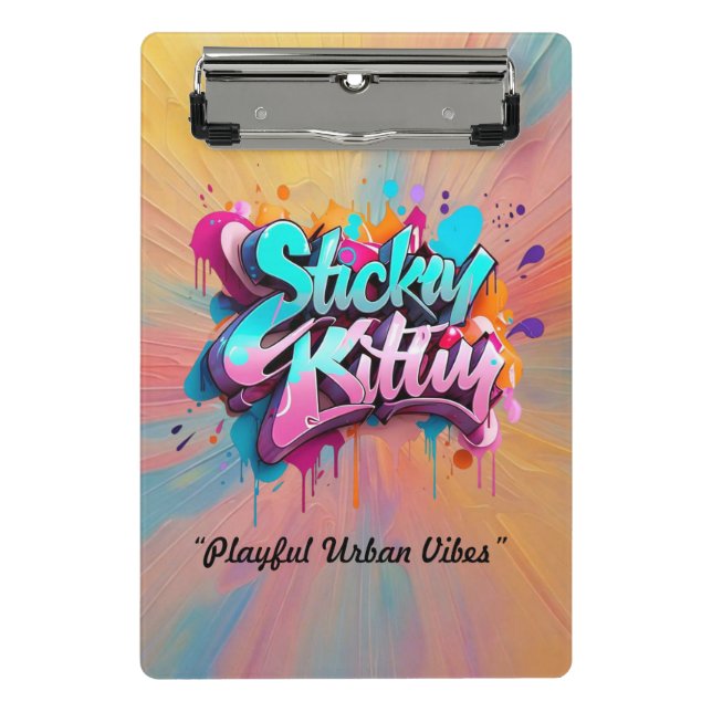 “Playful Urban Vibes” Mini Clipboard (Front)
