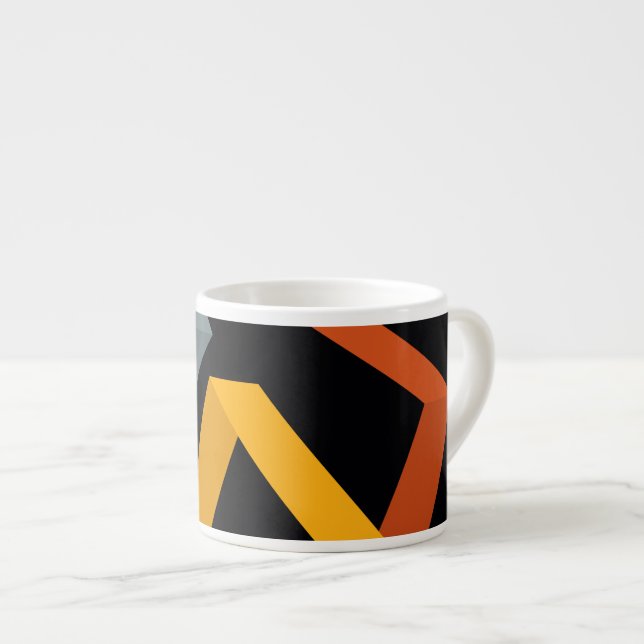 PLayful, vibrant, modern, urban graphic ways Espresso Cup (Front Right)